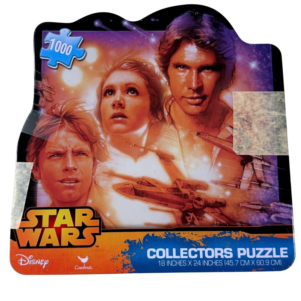 Disney Star Wars Puzzle Tin 1000 Piece Luke Leia Han Complete